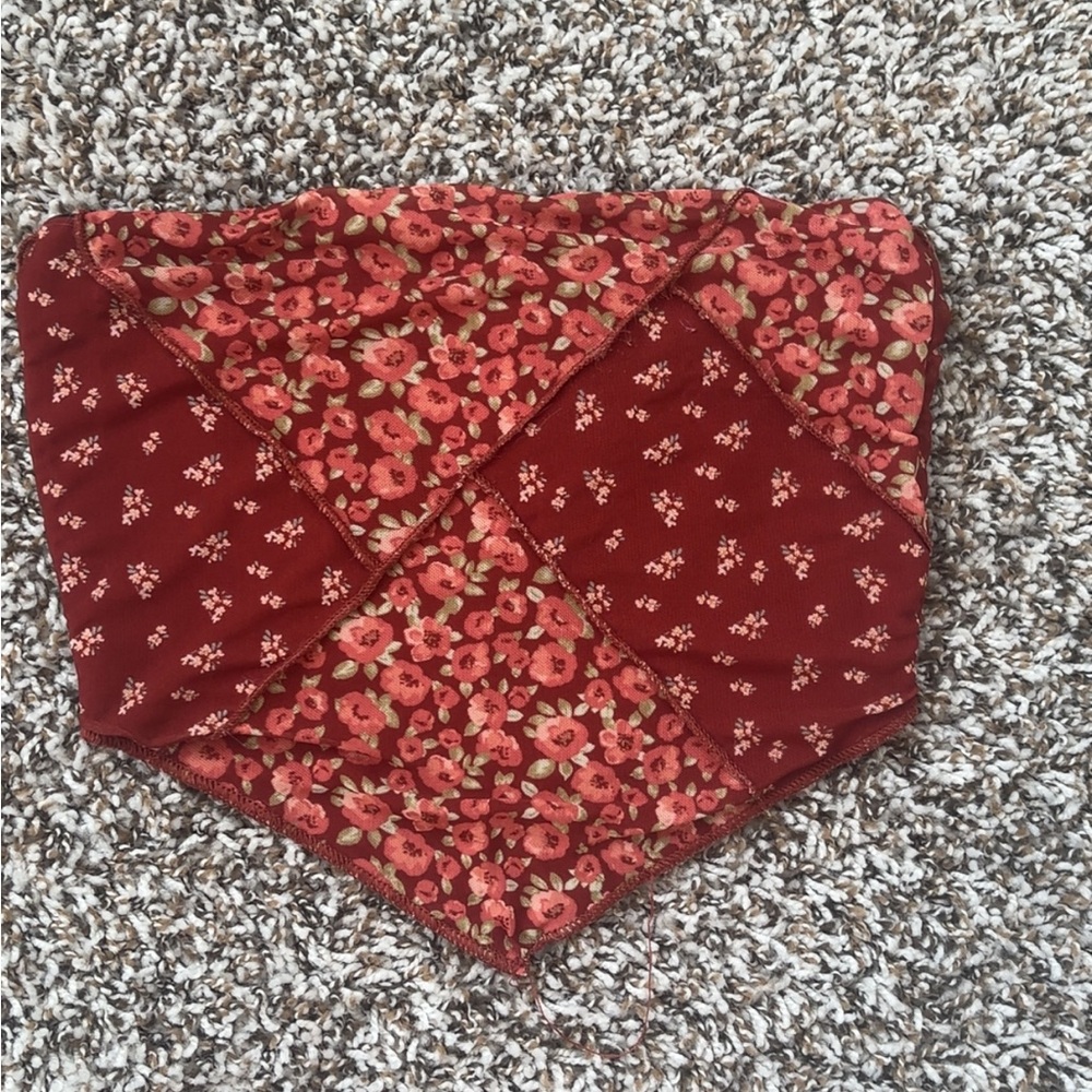 Altar'd State Red Floral tube top